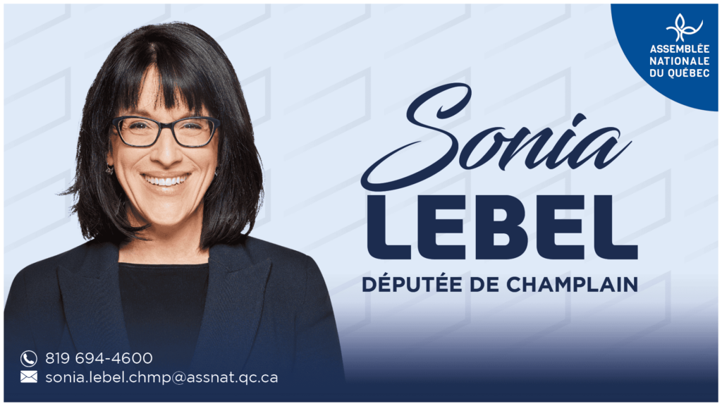 Carte d'affaires Sonia LeBel avec coordonnées